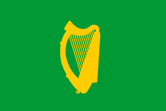 Flagge Irland mit Harfe .gif