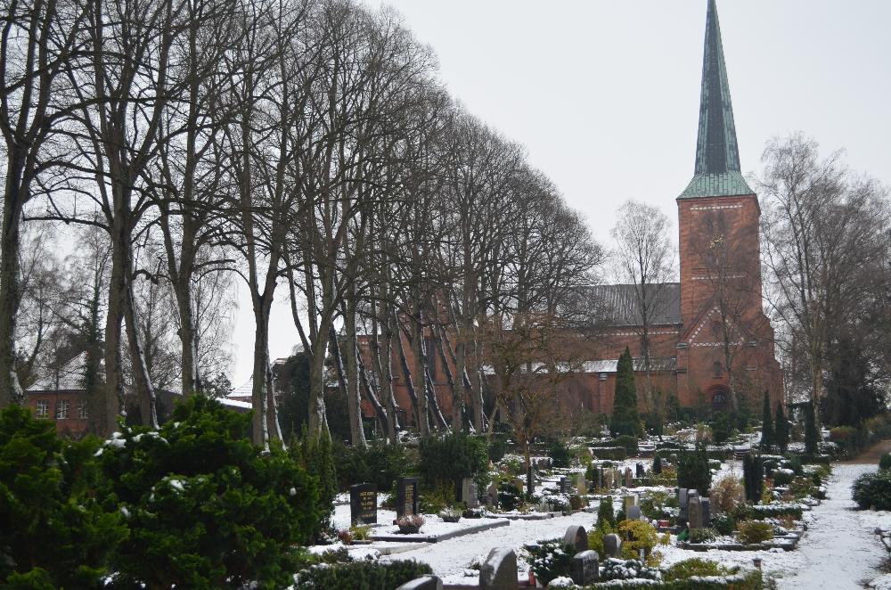 Winter: Friedhof an der Marienkirche