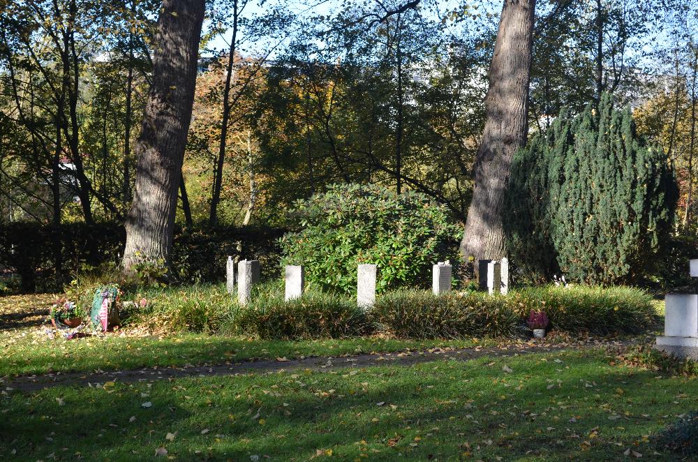 Herbst: Blick auf die Urnengemeinschaftsanlage